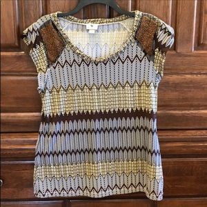 Worthington Dressy Summer Top Shirt SZ M